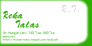 reka talas business card